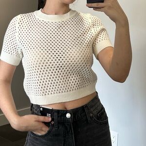 H&M Cream Knit Crop Top